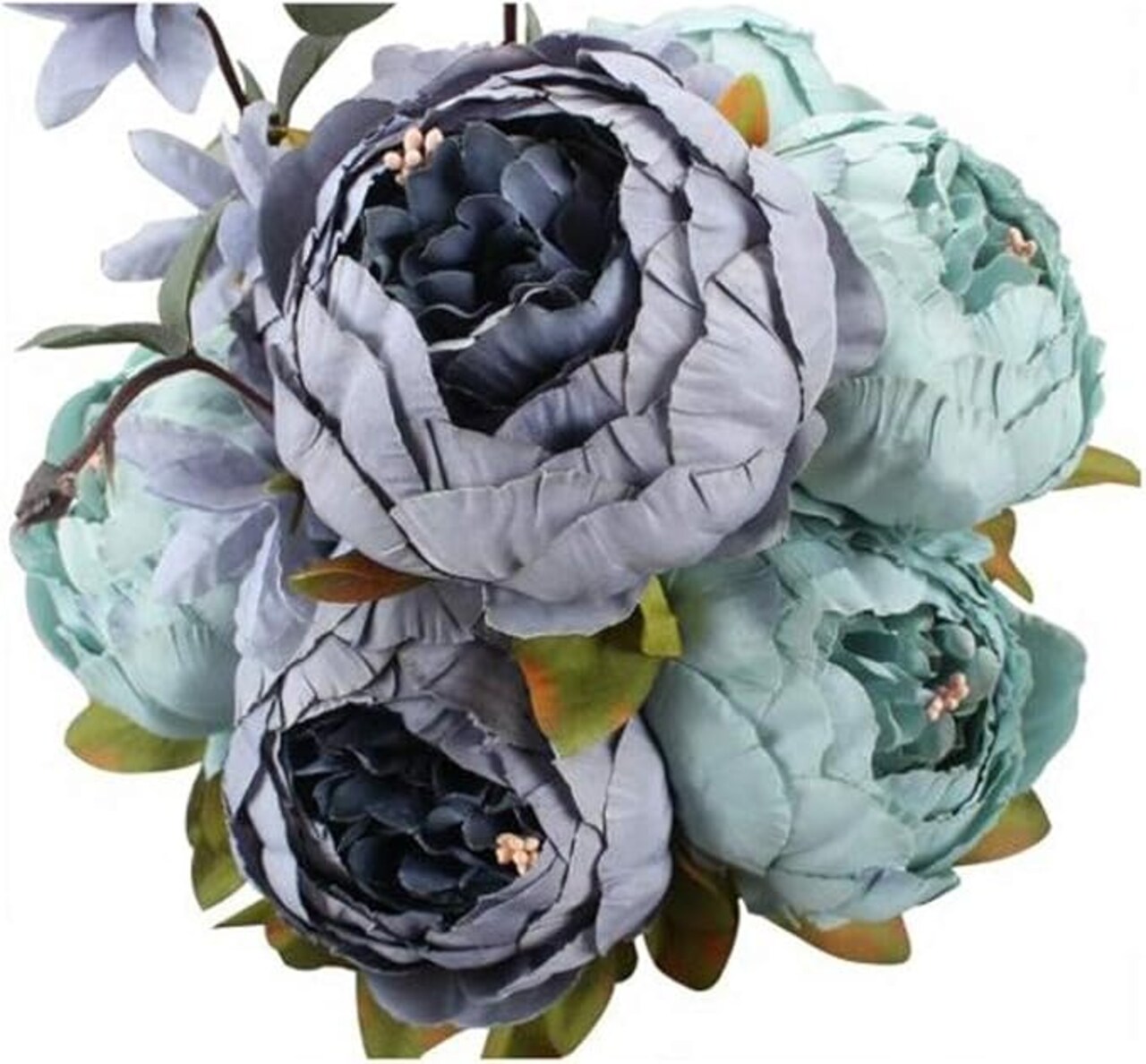 Vintage Artificial Peony Bouquet Silk Peony Flowers Fake Ponies for Wedding Bridal Home Décor Floral Centerpiece Arrangement Wedding Bouquet